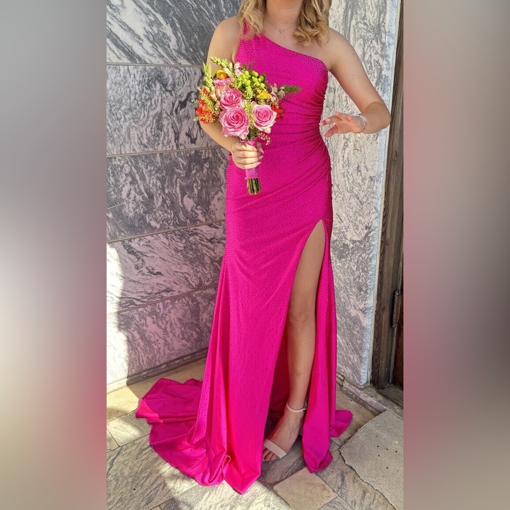 Sherri Hill Hot Pink Gown